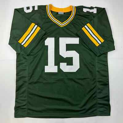 Facsimile Autographed Bart Starr Green Bay Green Reprint Jersey