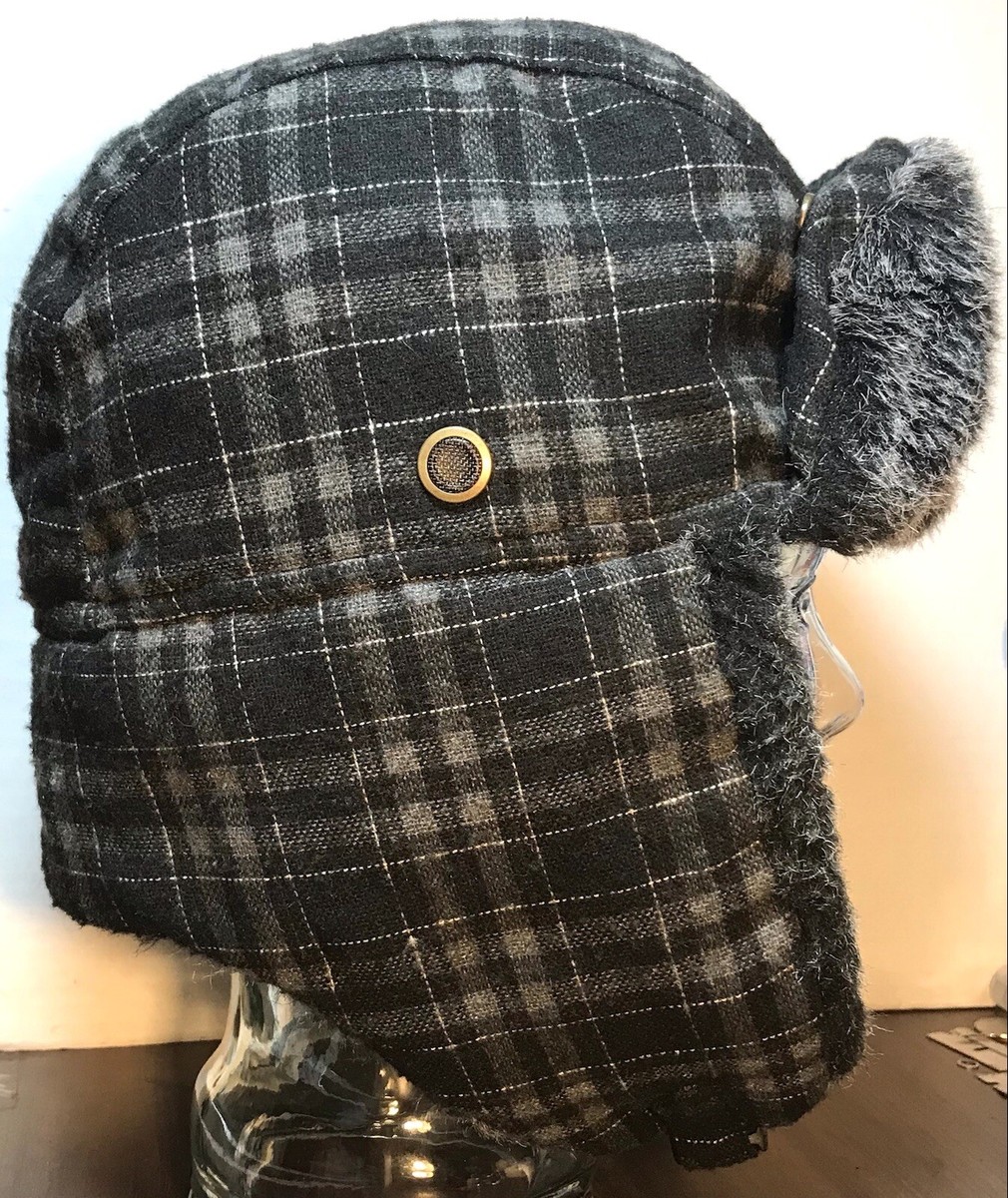 PIERRE CARDIN Classic Trapper Hat Faux Fur Deer-hunter Ear Flaps