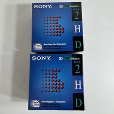SONY Micro Floppy Disc 3.5" Double Sided IBM Formatted MFD-2HD 10 Pack Lot Of 2