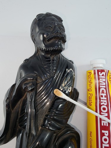 Figurine sculptée Faturan bakélite ambre cerise chinoise 381G en l'état - Photo 20 sur 24