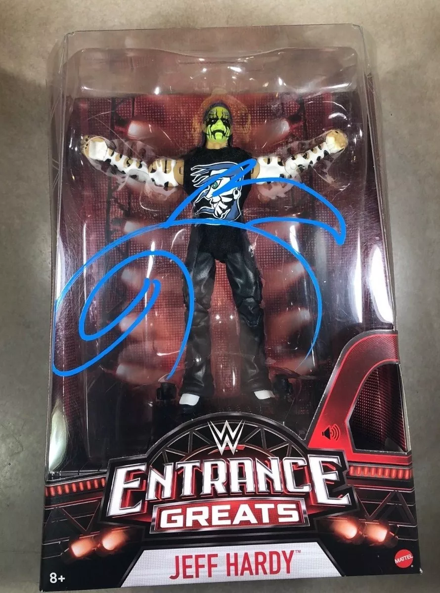 WWE JEFF HARDY Signed Mattel Entrance Greats Action Figure Toy