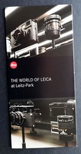 Prospekt THE WORLD OF LEICA at Leitz-Park. DIN-Lang, 8 Seiten, Neu!