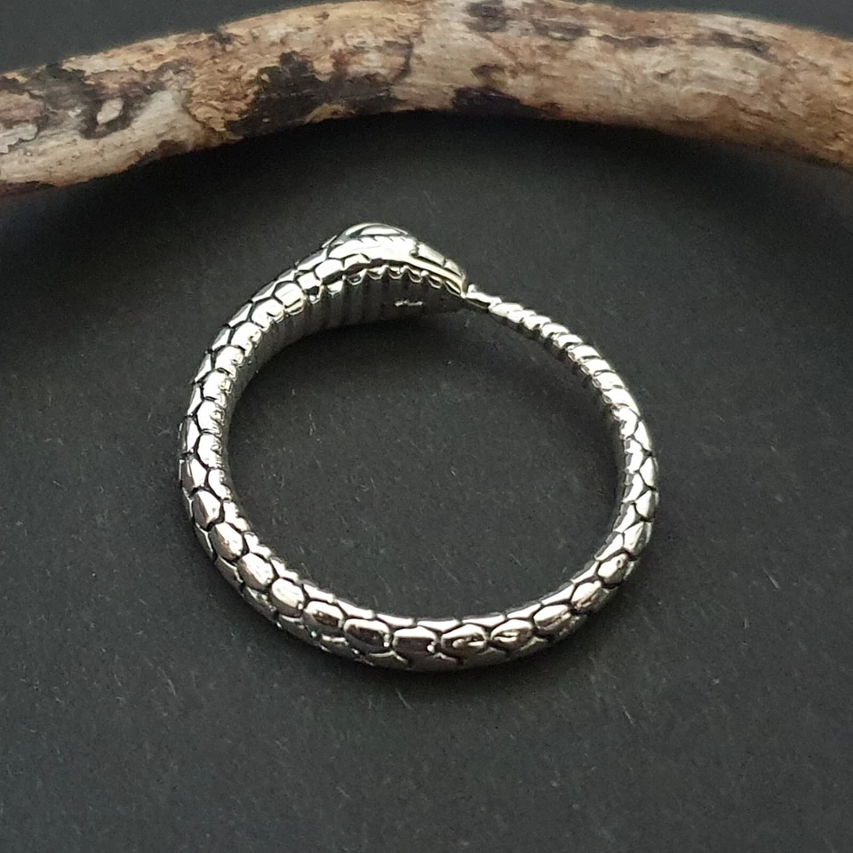 Ouroboros Silberring 925 Silber 925er Schlangen Ring Schlange - Bild 3 von 4