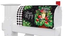 Christmas Cardinal Lantern Magnetic Mailbox Cover Only