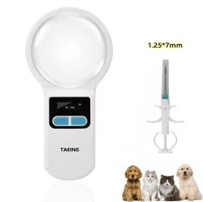 Pet ID Microchip Reader RFID Dog Cat Scanner 1.5x7mm Animal Mini Microchip