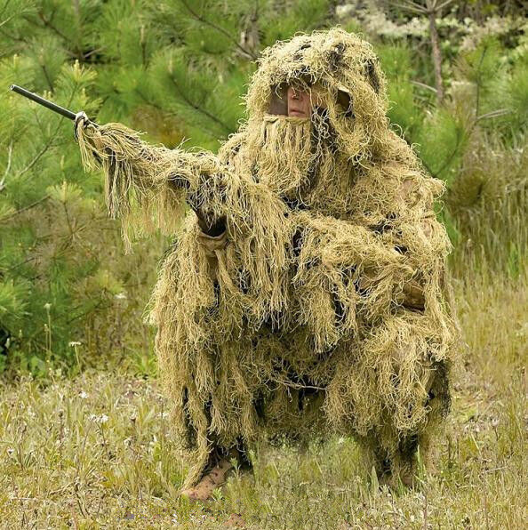 Desert Tactical Camouflage Ghillie Suit Sniper Clothes Jacket