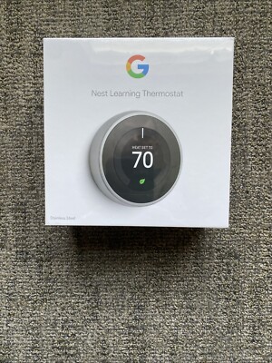 Google Nest Learning Thermostat 3rd Generation - T3007ES - SSteel NEW  FAST SHIP