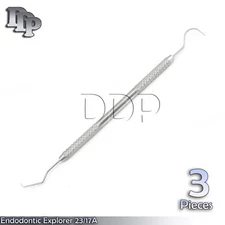 3 Pcs Dental Explorer 23/17A Tooth Scraper Plaque Remover Endodontic Hand Tools