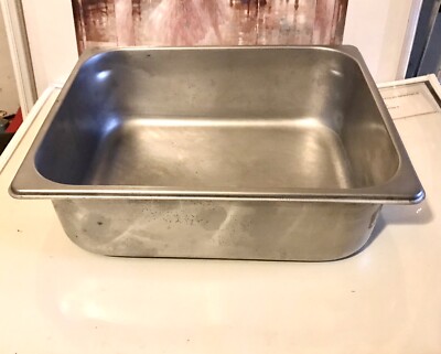 Deep Food Serving Pan Stainless Steel Catering Food 4inch Deep,10x9 1/4   Duke