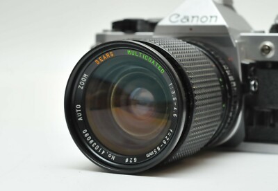 Canon AE-1 Program 35mm Film Camera w/ Sears 28-85 MF Lens | eBay