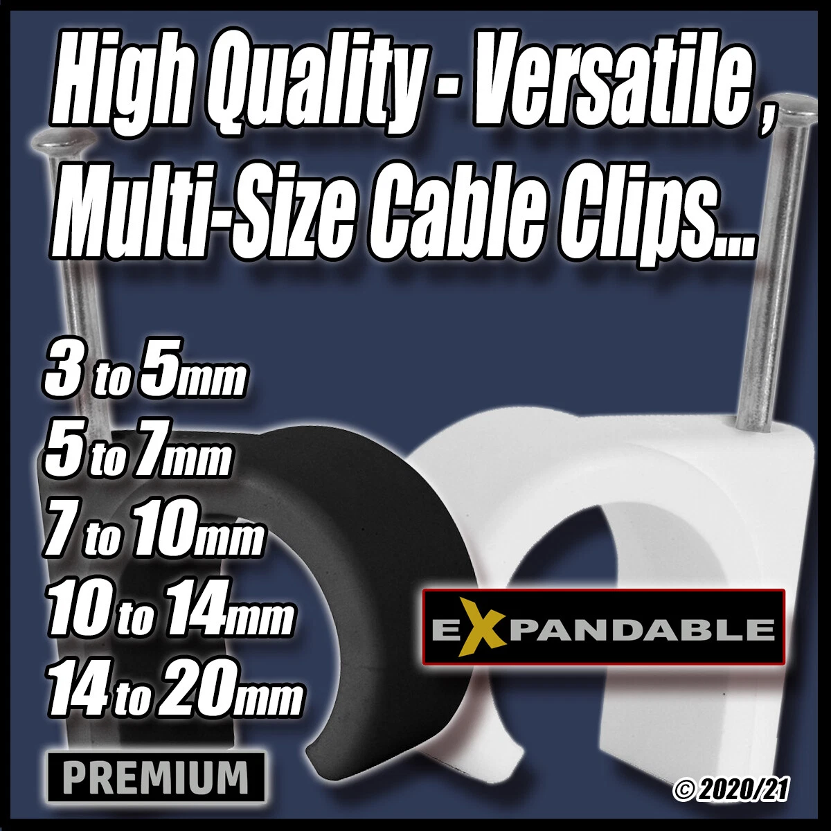 20mm 2024 cable clips