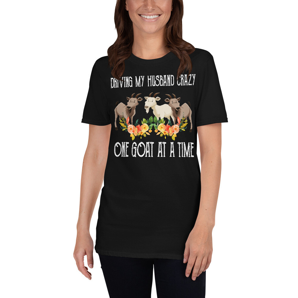 Funny Driving My Husband Crazy Goat Lovers T-Shirt Funny Driving My Husband Crazy Goat Lovers T-Shirt