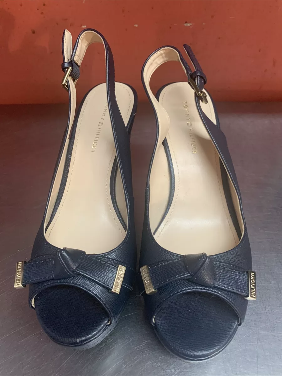 Tommy Hilfiger platform shoes for women navy 6/Zapatos De Plataforma | eBay