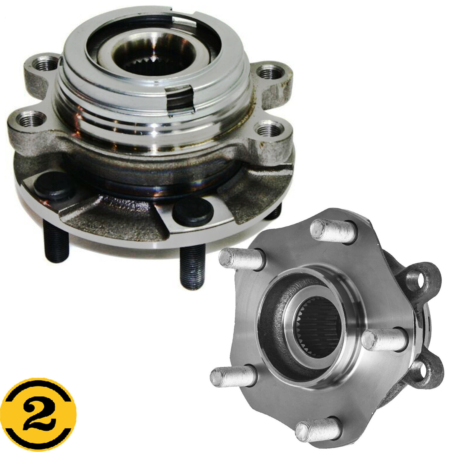Pair Front Wheel Bearing Hubs for Nissan Altima Maxima Pathfinder 5Lugs H11 NJ
