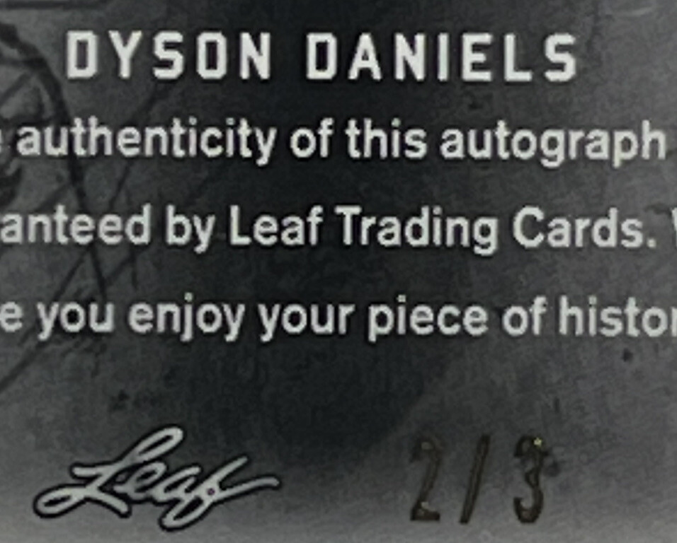 💥DYSON DANIELS AUTO ROOKIE 2021-22💥LEAF METAL RED CYRSTAL AUTO
