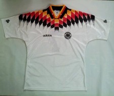 VINTAGE RARE 90's ADIDAS DFB GERMANY NATIONAL SOCCER TEAM #7 HUBER JERSEY SIZE L