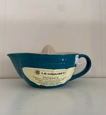 Le Creuset Stoneware Citrus Juicer -  rare Deep Teal NEW green 