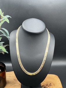 Authentic Gold Plated Chain Women’s Lay Flat Omega -Type 21" Necklace Vintage