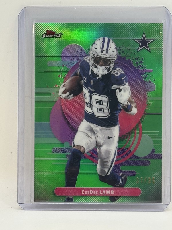 CEEDEE LAMB 2025 TOPPS FINEST GREEN #163 Dallas COWBOYS /35