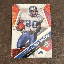 2020 Mosaic Football BARRY SANDERS Will to Win Insert LIONS #WW18 Detroit Lions