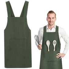 Apron Dress Grill Japanese Aprons for Women with Pockets Hair Stylist