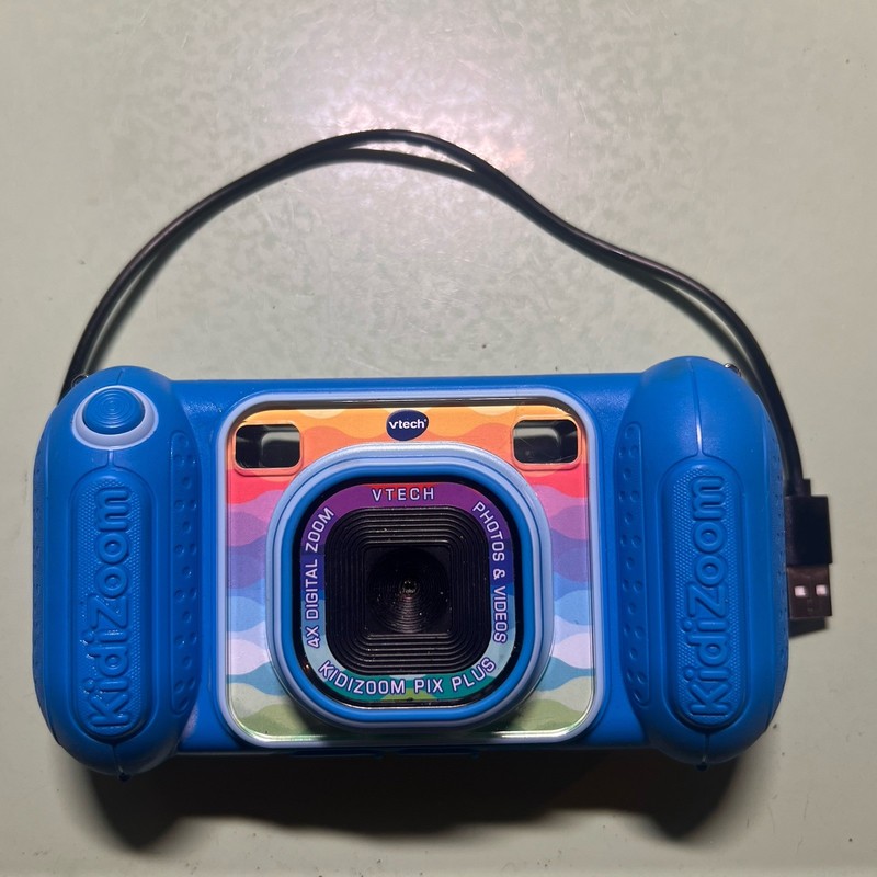 VTech KidiZoom Camera Pix Plus Blue Kids Digital Camera 4X Zoom Tested Works