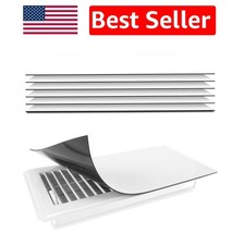 6 Pack Strong Magnetic Vent Covers - 5.5x12 in Pure White for Home Efficiency