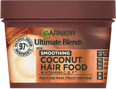 Garnier Ultimate Blends Hair Food Coconut & Macadamia 3-in-1 Maske 400ml Vegan