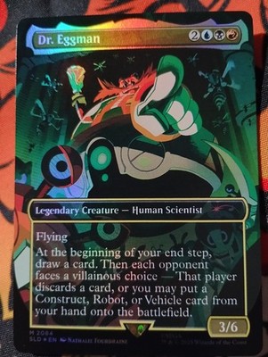 BORDERLESS FOIL Dr. Eggman - Secret Lair - NM - Magic: The Gathering - MTG