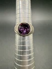 Vintage Estate Men’s Sterling Silver Purple Sapphire/Ruby Ring Sz 11.5