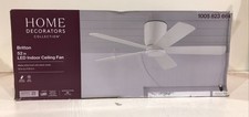 Home Decorators Britton 52 in. LED Indoor Matte White Ceiling Fan SEALED