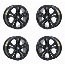 17 Bmw X1 Gloss Black Exchange Wheels Rims Factory Oem 86212 2016-2020 17 Bmw X1 Gloss Black Exchange Wheels Rims Factory Oem 86212 2016-2020