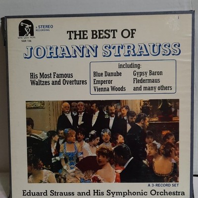 Johann Strauss Best Of 3-LP Vinyl Eduard Strauss Orchestra Sine Qua Non Classic 