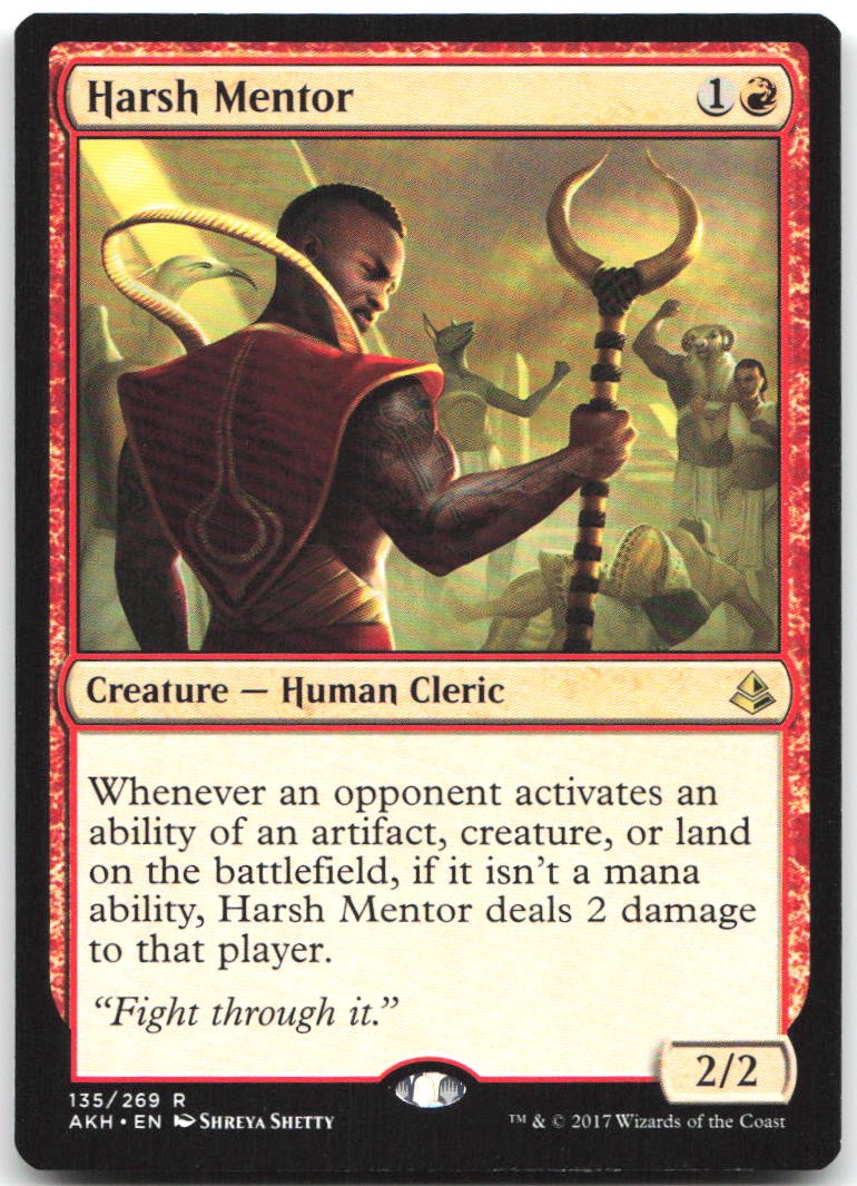 Harsh Mentor 135 Rare Amonkhet Magic: The Gathering Lightly Played