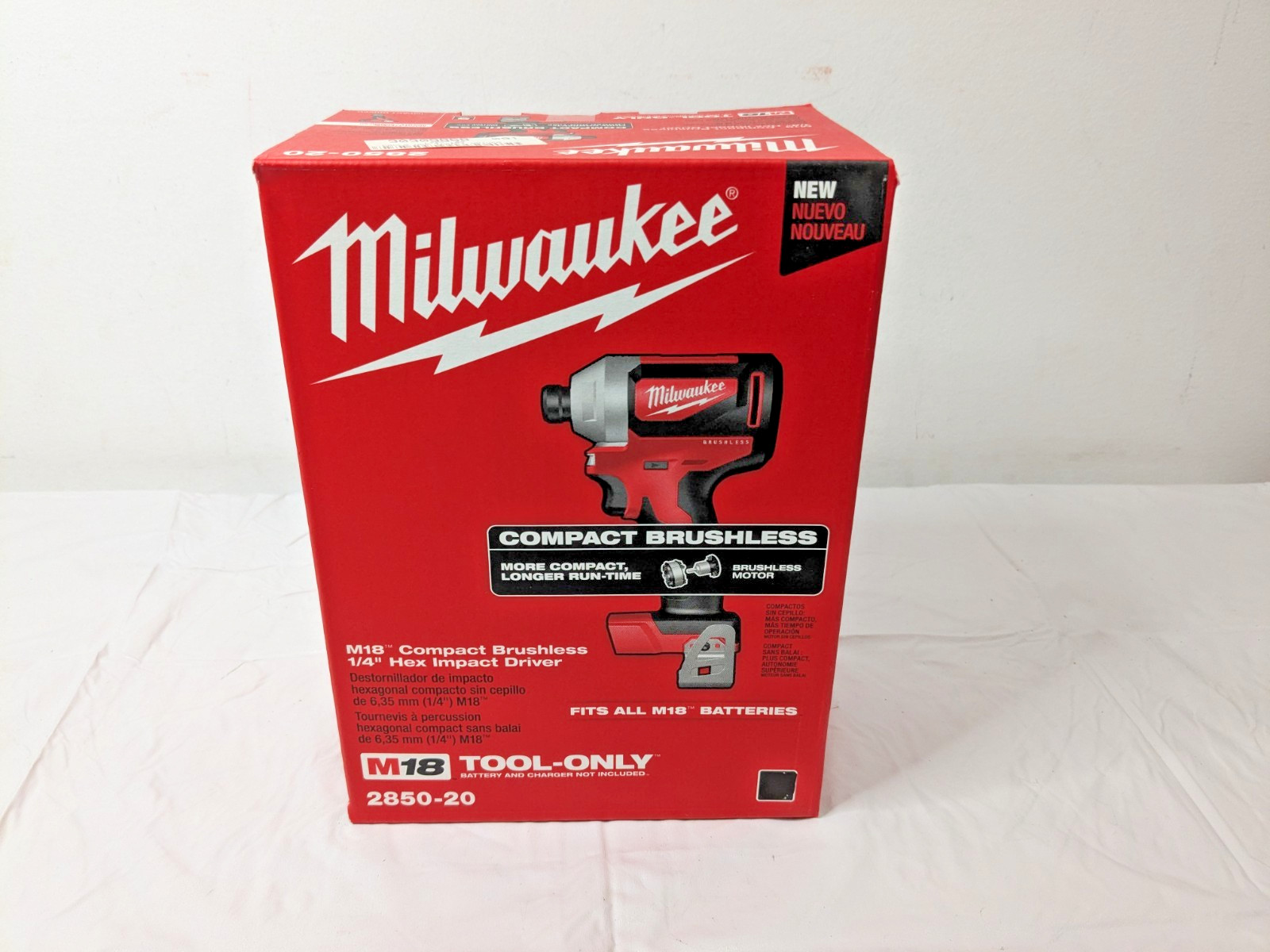 Milwaukee M18 Compact Brushless 1/4" Hex Impact Driver 2850-20 TOOL ONLY