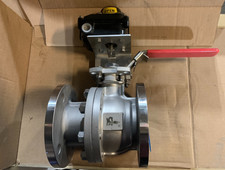 2-1/2" Stainless Steel 316 Flanged Ball Valve - 2pc, 150LB w/FPS Indicator