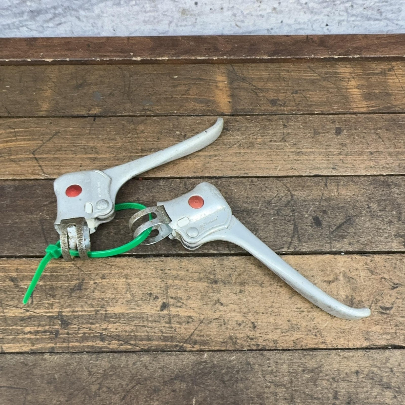 Vintage Weinmann Brake Levers Pair Red Dot Poker Muscle BMX Bike 70s 80s