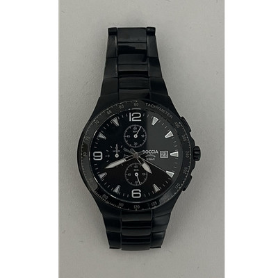 Boccia 3773-03 Herren Titan Chronograph Quarz Schwarz Tachymeter 10 ATM