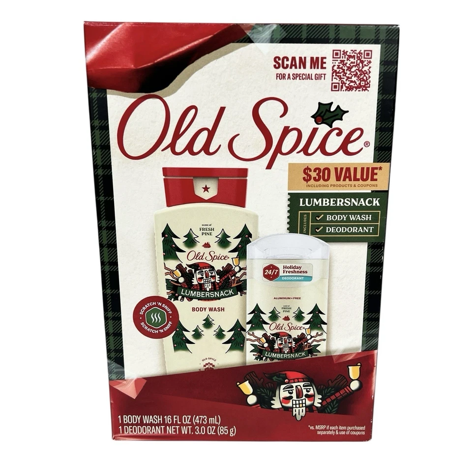 Old Spice Lumbersnack Set de Regalo Vacaciones Edición Limitada Jabón Corporal Desodorante Pino Foto 4 de 4