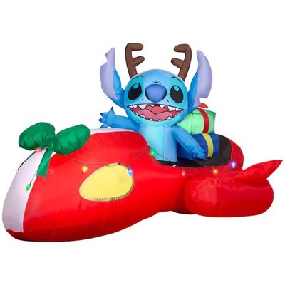 Disney 4.0-ft Lighted Stitch in Red Car Christmas Inflatable Gemmy