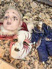 Vintage Venetian Harlequin & Jester Collection – Set of 4 Masks&Dolls