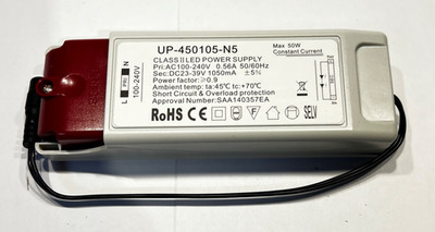 50W LED Netzteil 240V AC Eingang 23 - 39V DC Ausgang 1050mA Konstantstrom