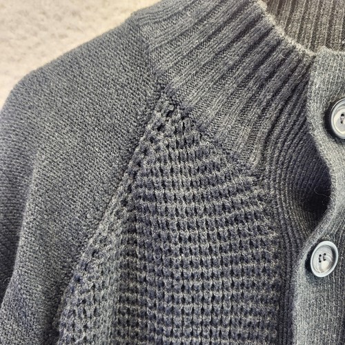 Weatherproof Vintage Button Cardigan Sweater Mens XL Gray Ribbed Grandpa Heavy - Picture 3 of 16