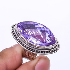 Alexandrite 925 Sterling Silver Handmade Ring S.6 R926117581, Christmas Gift