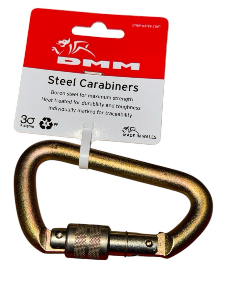 DMM Offset D 12mm Steel Screwgate Karabiner / Carabiner C812 New VAT inc