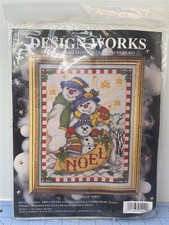 DESIGN WORKS Counted Cross Stitch Kit - SNOWMAN NOEL - 11" x 14"