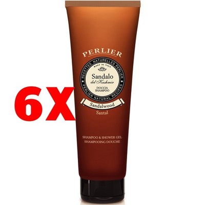 6 x Perlier Duschshampoo Kaschmir Sandelholz Tube 250 ml