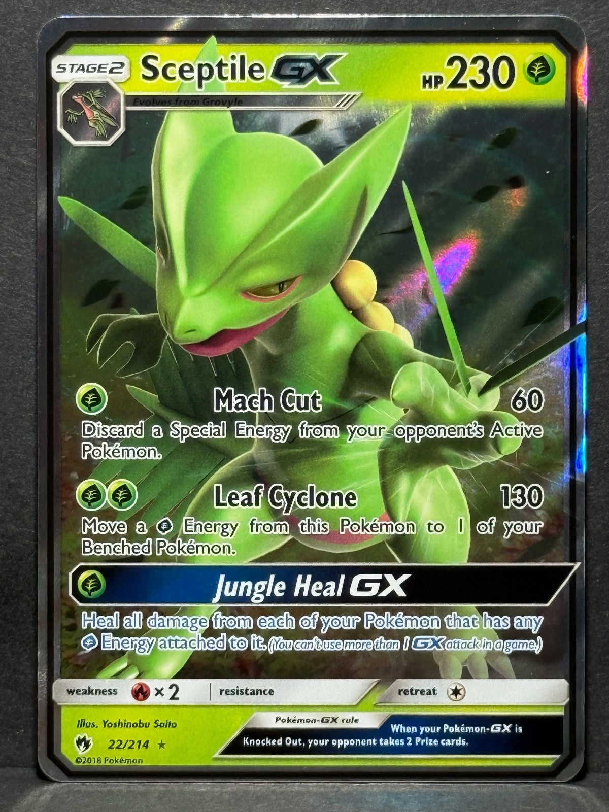 Sceptile GX 22/214 Sm-Lost Thunder Holo NM