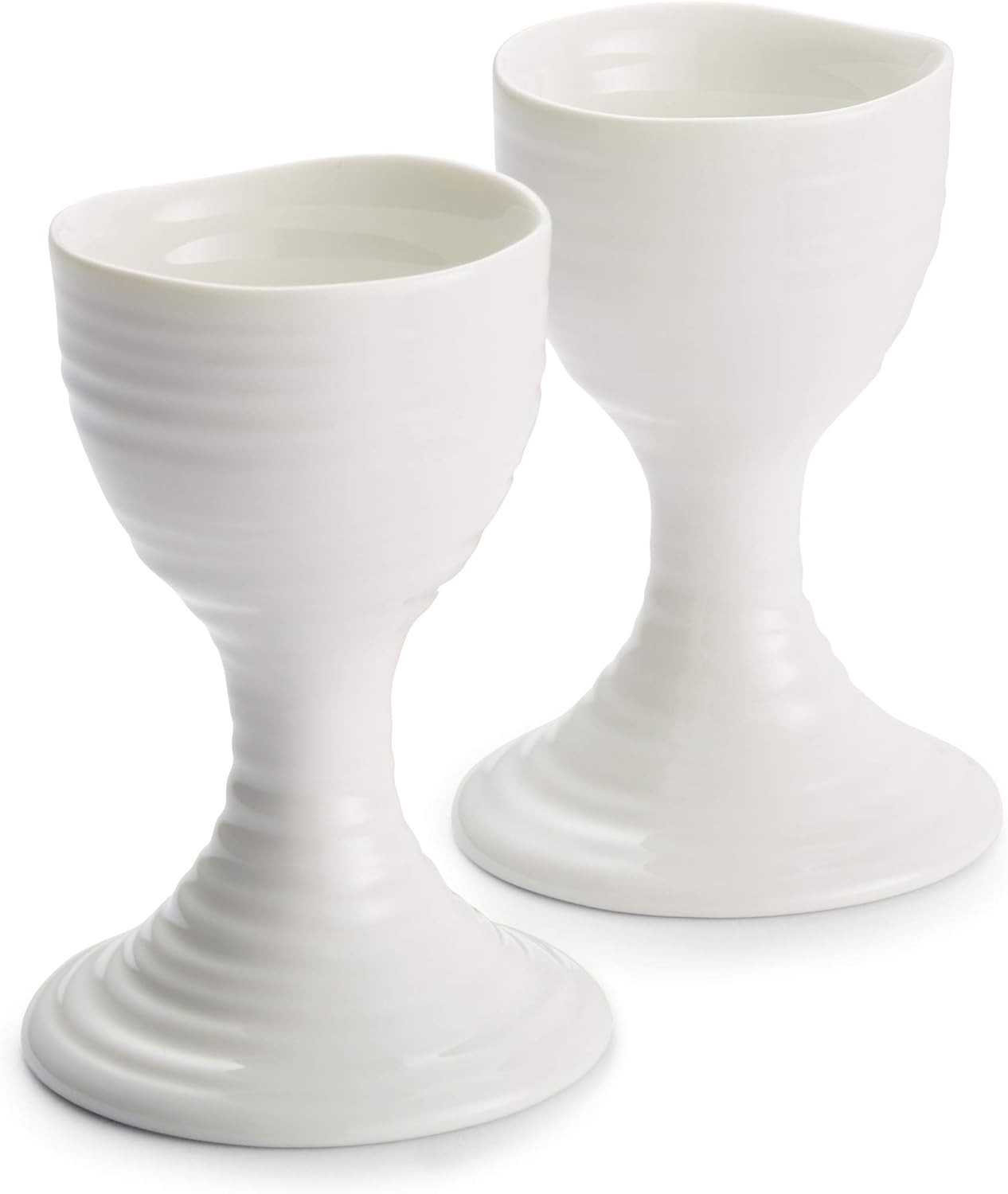 Portmeirion Sophie Conran Egg Cups Dishwasher Safe 9cm Set of 2 Piece White