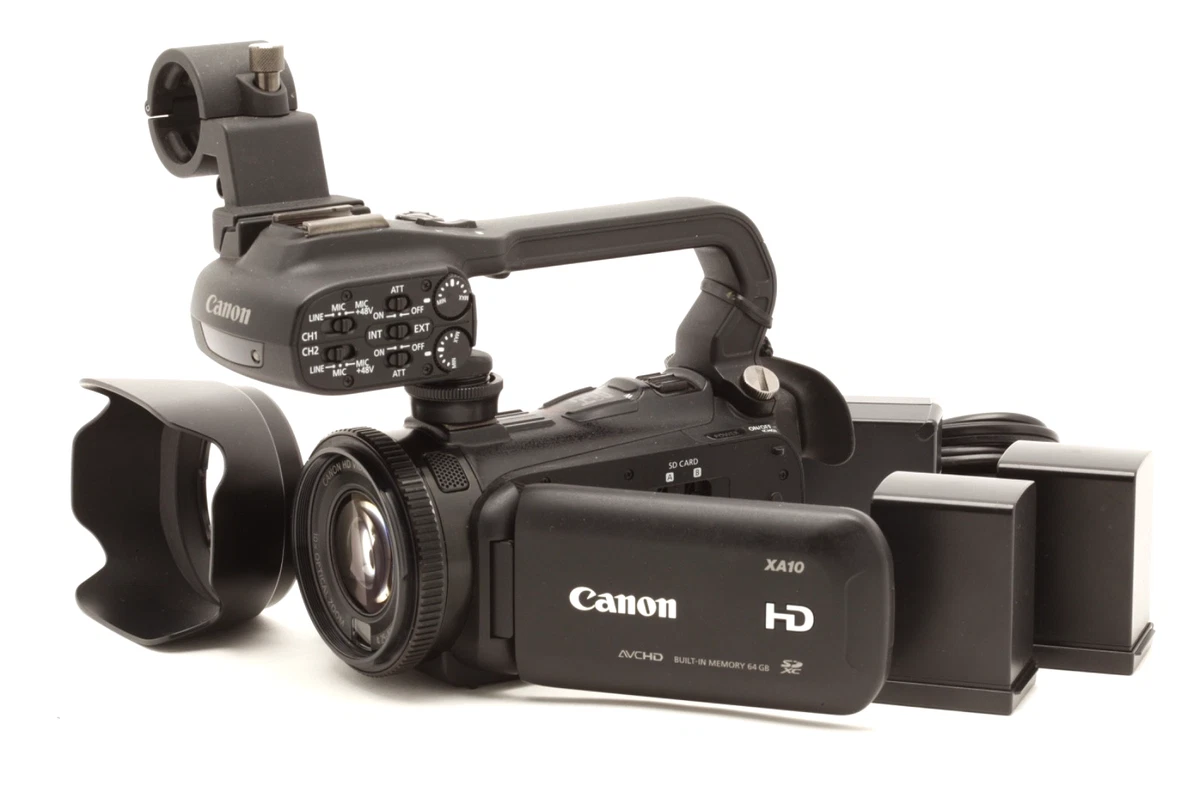 Canon XA10 HDビデオカメラ本体 未使用ケース&新品バッテリー付き Amazon.com : Canon XA10 Professional Camcorder with 64GB Internal